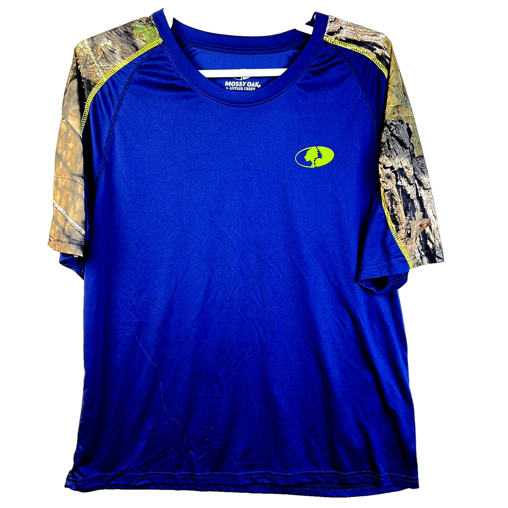 Mossy Creek By Anthler Creek Top Men's 2XL Camouflage Hunting Outdoor Navy Blue